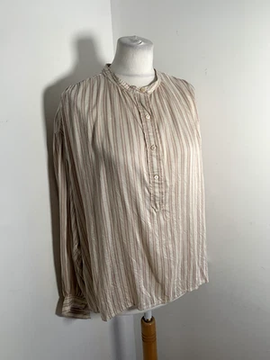 Isabel Marant Blusa Camisa 38 10 12 Mezcla Seda Talla Grande Crema Rosa Cuadrada Clásica Foto 1 de 4