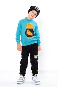 Boys’ Fleece Outfit – Printed Sweatshirt, Loose Pants & Matching Hat,, Demi-s... - Picture 1 of 15