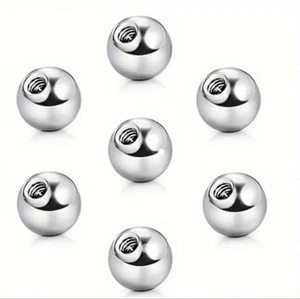 10X Piercing Replacement Balls, 4mm Tongue Bar Lip Eyebrow Belly Button - Picture 1 of 6