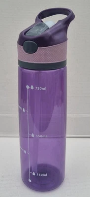 ASDA Lila Tracker Trinkflasche Flip Top mit Strohhalm - 865ml