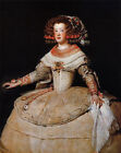 Belle peinture à l'huile Diego Velazquez - Jeune fille Maria Teresa d'Espagne en robe