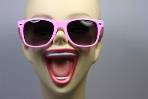 OCCHIALI DA SOLE sexy ROSA chiaro retrò vintage anni 80 - Foto 1 di 1