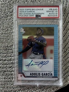 2023 Texas Rangers Topps Autographs Blue Foil BLA-AG Adolis Garcia PSA 10 - Picture 1 of 2