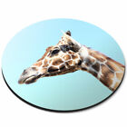 Round Mouse Mat - Giraffe Head Wild African Animals Office Gift #21596