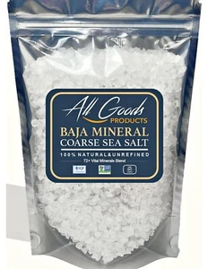 Cristales de grano natural de sal marina de grano grueso de Baja 8 OZ Bolso - Imagen 1 de 9