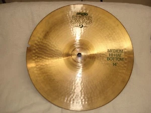 SINGOLO 14" PAISTE "505 GREEN LABEL" HI HAT PIATTO FONDO. 1010g. RIPARAZIONE - Foto 1 di 8
