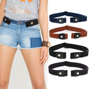 Uomo Donna Buckle-Free Elastico Invisibile Girovita Cintura per Jeans No Bulge & - Imagen 1 de 25