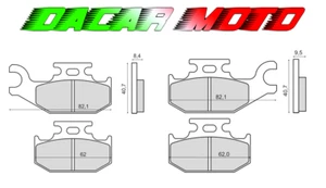 Pair Brake Pads Right Left CF Moto CF 800 UU-A UForce 800 2006 - Picture 1 of 2