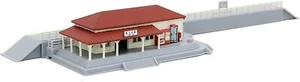 Rokuhan Z Scale S047-2 Train Station Set Red Japan - Picture 1 of 4