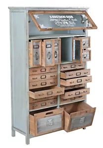 Apothekerkommode Fabrik Möbel Kommode Loft Vitrine Apothekerschrank Industrial - Bild 1 von 6