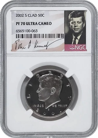 2002-S Proof Clad Kennedy Half Dollar Coin NGC PF70 Ultra Cameo Cover