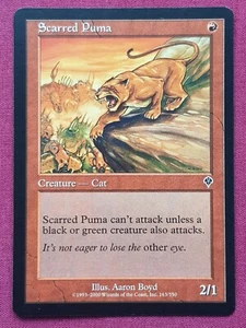 Magic The Gathering INVASION SCARRED PUMA red card MTG - Picture 1 of 2