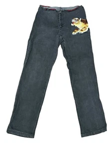 Jeans Vivienne Tam Vintage Tiger Calcomanía Medianos - Imagen 1 de 9