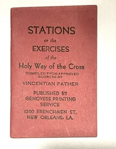 1931 Booklet STATIONS OF CROSS Genovese Printing JW Shaw NEW ORLEANS LA - Bild 1 von 5