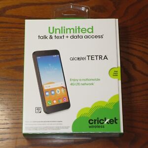 Alcatel Tetra - 16GB - Stealth Black 4G LTE Cricket Wireless *NEW*