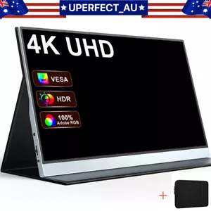 UPERFECT 15.6" Portable Monitor 2160P Type-C Display Screen For SAMSUNG DEX +Bag - Picture 1 of 15