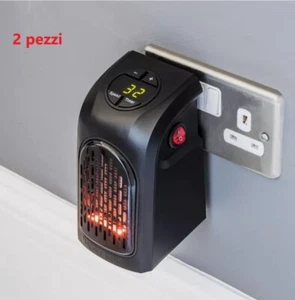 2 Pezzi Stufa ELETTRICA Timer Programmabile STUFETTA Riscaldatore Casa Ufficio - Foto 1 di 9