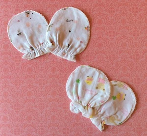 4PCS Unisex Newborn Baby Cute Handguard Cotton Anti Scratch Gloves Free Ship - Picture 1 of 2