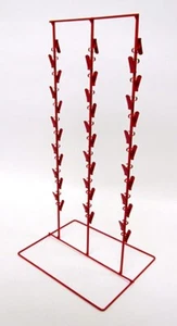 Triple Round Strip 6 Inch Apart 39 Chip Counter Potato Chip Display Rack in Red - Picture 1 of 3