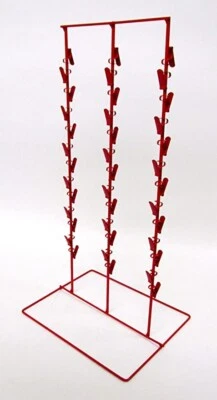 LPSLOWPRICESUPPLY Triple Round Strip 6 Inch Apart 39 Chip Counter Potato Chip Display Rack in Red