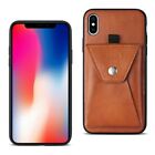 [Pack Of 2] Reiko iPhone X/iPhone XS Durable Leather Protective Case With Bac...