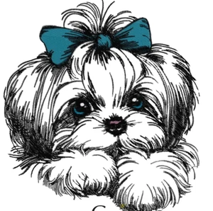 Shih Tzu Welpe personalisierte bestickte Fleece Stadiondecke - Bild 1 von 2