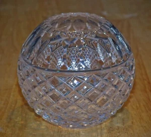 Jarrón redondo de cristal cortado a mano IMPERLUX 5" hecho en Polonia ¡MUY BONITO! - Imagen 1 de 6