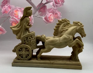Vintage Figurine Lorenzo Toni Sculpture Statue Roman Chariot - Picture 1 of 16