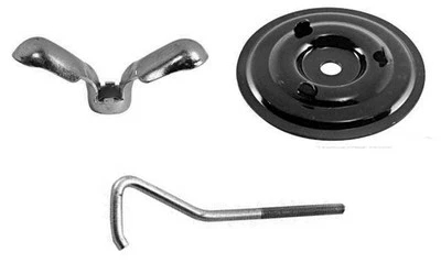 ¡NUEVO! Kit de montaje de neumático de repuesto Ford Mustang 1965-1968 tuerca, placa, perno J kit de 3 piezas Foto 1 de 4