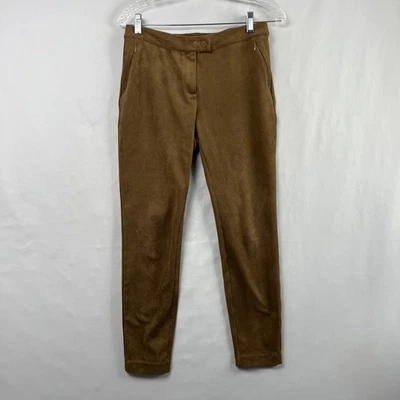 J Jill Faux Suede Ankle Pants Womens  XS Skinny Camel Stretch Boho Western - Image 1 of 4
