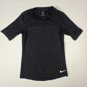 NIKE PRO HYPERCOOL Womens Black Shirt Top T-shirt Short Sleeve Workout - Size L - Picture 1 of 8