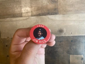 Prendedor Jim Rice De Colección 1990 Pinback MLB Gorra de Béisbol Gorra Botón Foto Medias Rojas de Boston - Imagen 1 de 3