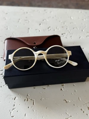 Nuevas gafas de sol Ralph Lauren talla 46 - 22-140 blancas perlas redondas manipuladas Foto 1 de 4