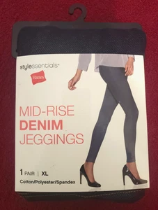 HANES STYLE ESSENTIALS MID-RISE DUNKELBLAU DENIM JEGGINGS_GR. XL_NEU_SCHNELLER VERSAND! - Bild 1 von 2