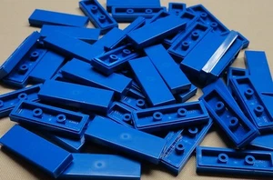 x50 NEW Lego Tiles Blue Smooth Finishing Tile 1x3 1 x 3 MODULAR BUILDINGS - Picture 1 of 1