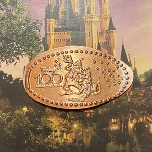 Disney World 100th Anniversary Zertrümmert Gepresst Länglich Penny Goofy & Pluto WDW - Bild 1 von 1