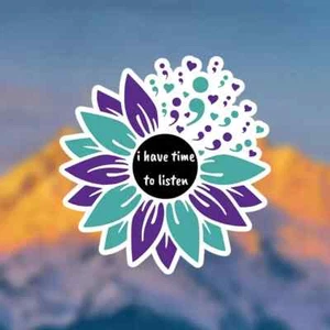 I Have Time to Listen - Vinyl Decal / car /office/ laptop - 5.7" x 5.9" - Picture 1 of 5