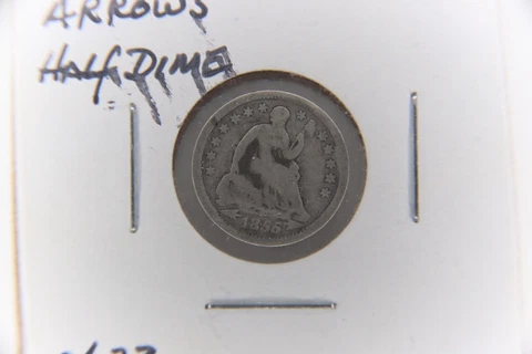 1855 Seated Liberty Half Dime arrows G Cover
