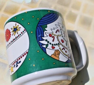Taza de té de café coloridos adornos navideños, 8 oz. Nuevo ¡ENVÍO GRATUITO! - Imagen 1 de 8