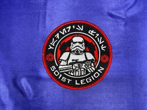 Star Wars 501st Legion Patch Rot Schwarz Vader's Army Fist Stormtroopers Fictional - Bild 1 von 3