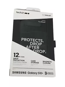 Tech21 Evo Wallet for Samsung Galaxy S10 Plus S10+ Case Cover Magnetic - Black - Picture 1 of 4