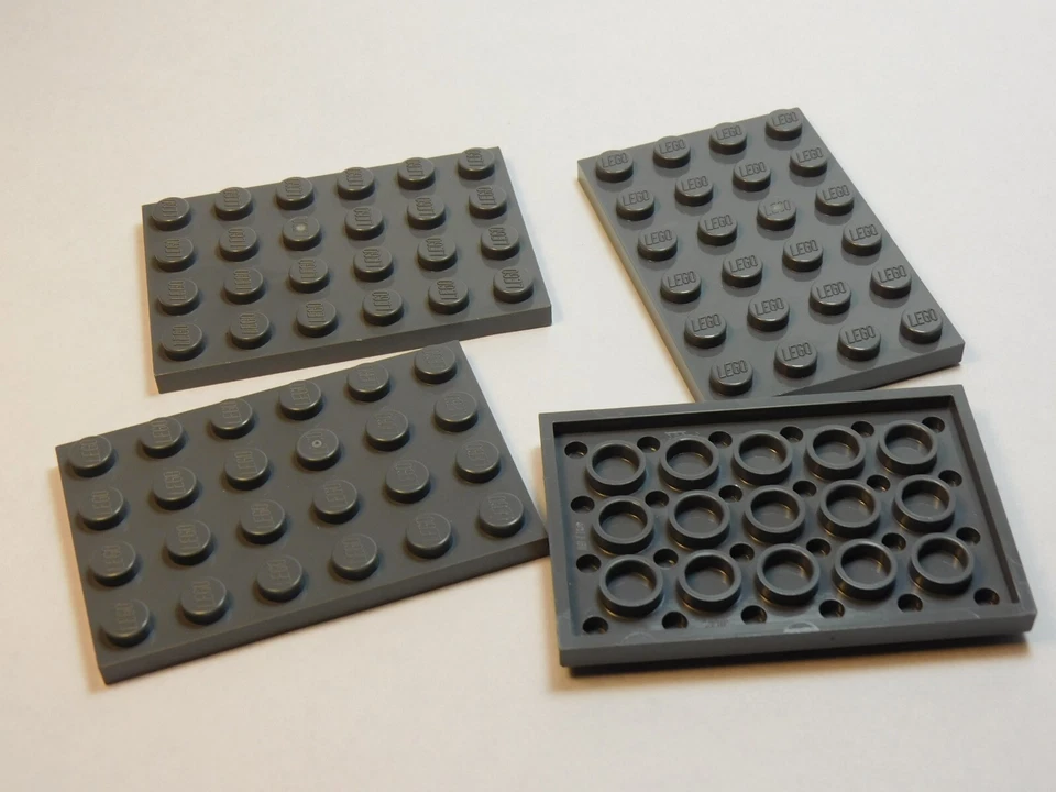LEGO Lote de 4 Placas Gris Azulado Oscuro 4x6 A1 Foto 1 de 1