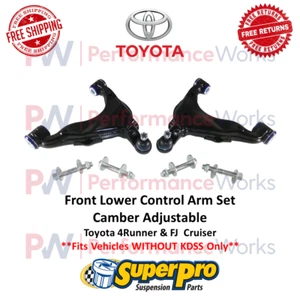 Superpro Front Lower Control Arm Set Camber Adj For Toyota 4Runner & FJ Cruiser - Picture 1 of 8