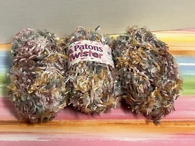 Patons Twister yarn Rosewood Twist 05415 eyelash chenille - Image 1 of 4