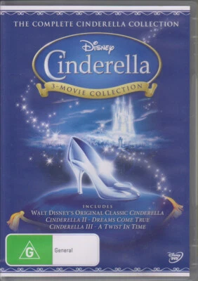Cinderella (1950) + 2 Dreams Come True + 3 A Twist In Time Disney NEW R2 R4 DVD - Image 1 of 3
