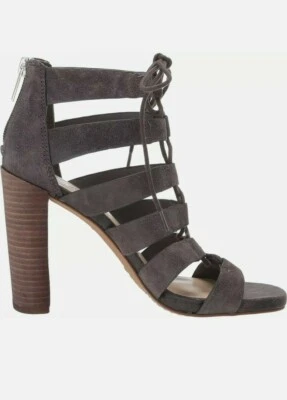 🌺Vince Camuto Phandras Sandals Smoke-Charcoal-Magnet Grey 4" Moon heel 7.5M/38 - Image 1 of 4
