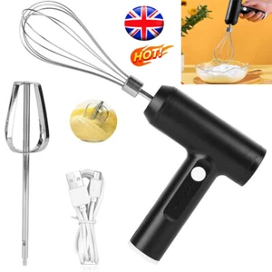 Electric Hand Held Mixer Electronic Handheld Whisk Food Blender Egg Cake UK - Picture 1 of 12