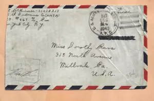 WORLD WAR II MILITARY MAIL APO 464 1943 CENSORED ITALY - Picture 1 of 1