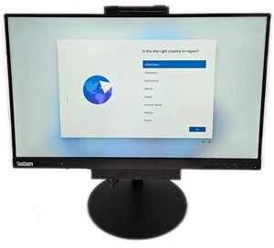 Lenovo ThinkCentre TIO22 Gen3 w/ M715q Ryzen 5 PRO 2400GE 8GB 256GB SSD Win11 - Picture 1 of 12