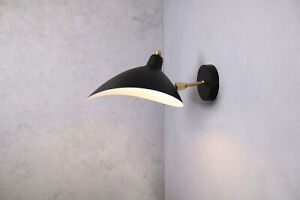 Lámpara de pared junto a la cama negra, lámpara de lectura, iluminación de...